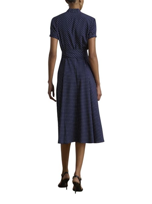 abito donna a pois blu e bianco Ralph Lauren | 200P11525001